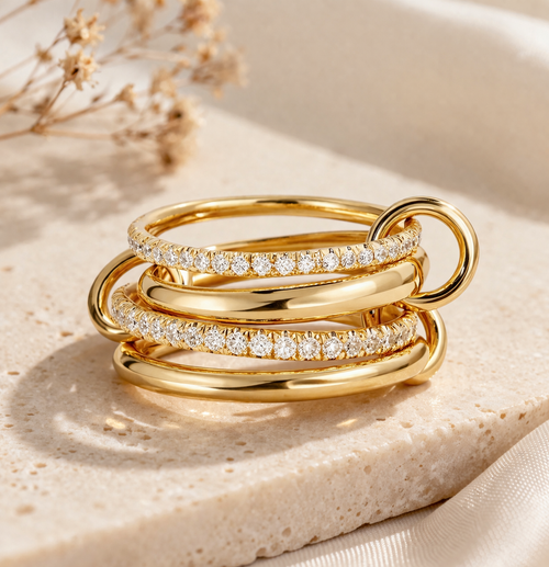 Bague 4 Anneaux Entrelacés Chance