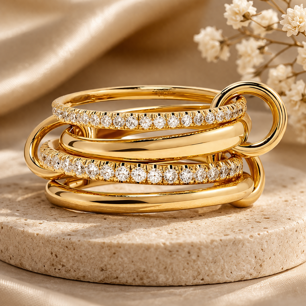 Bague 4 Anneaux Entrelacés Chance