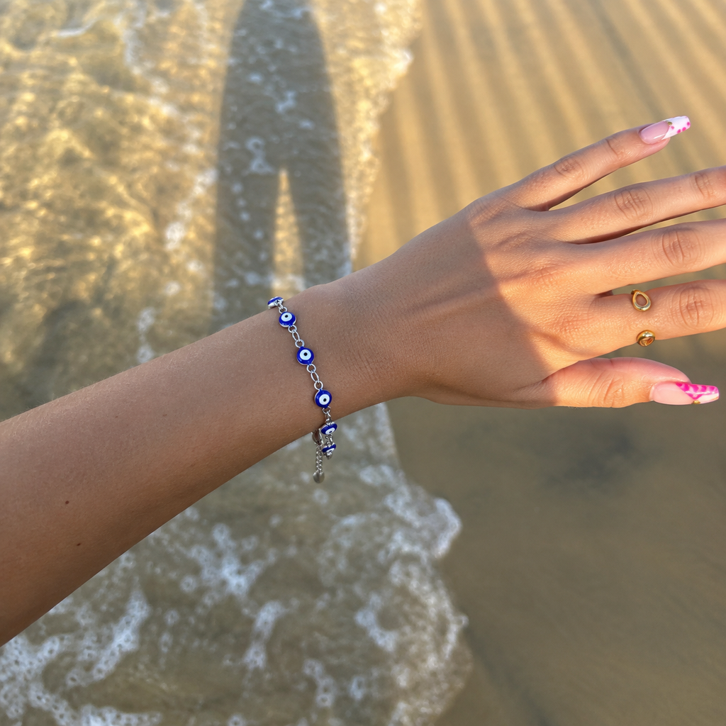 Bracelet Argenté Œil Nazar