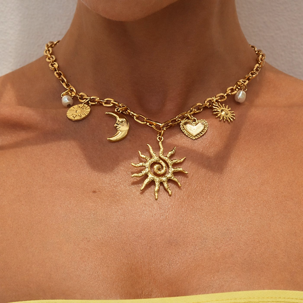 Collier Soleil à Breloques