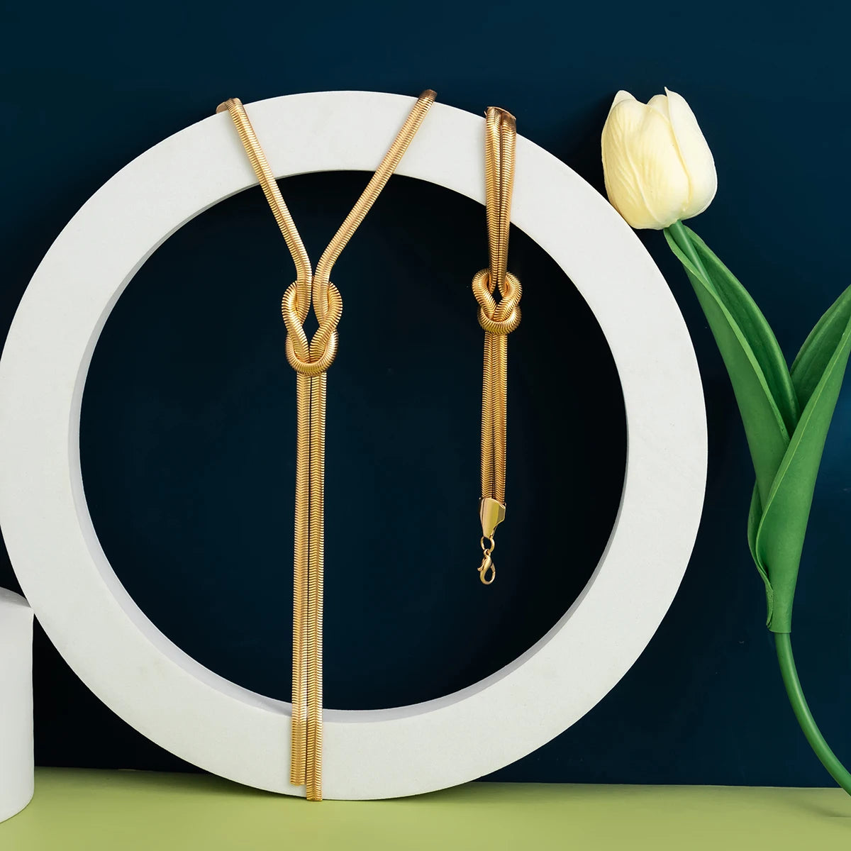 Ensemble Collier et Bracelet Elégance Dorée