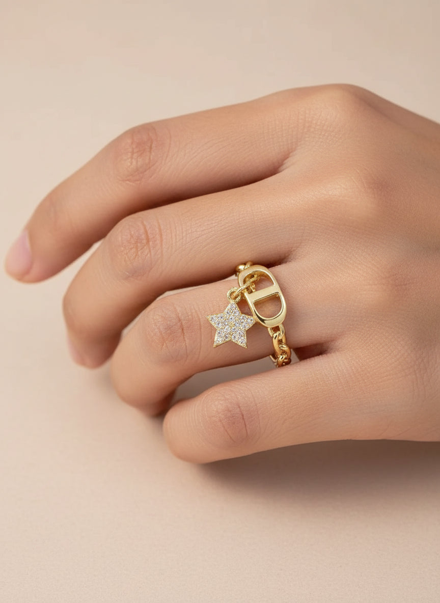 Bague Ajustable avec Pendentif