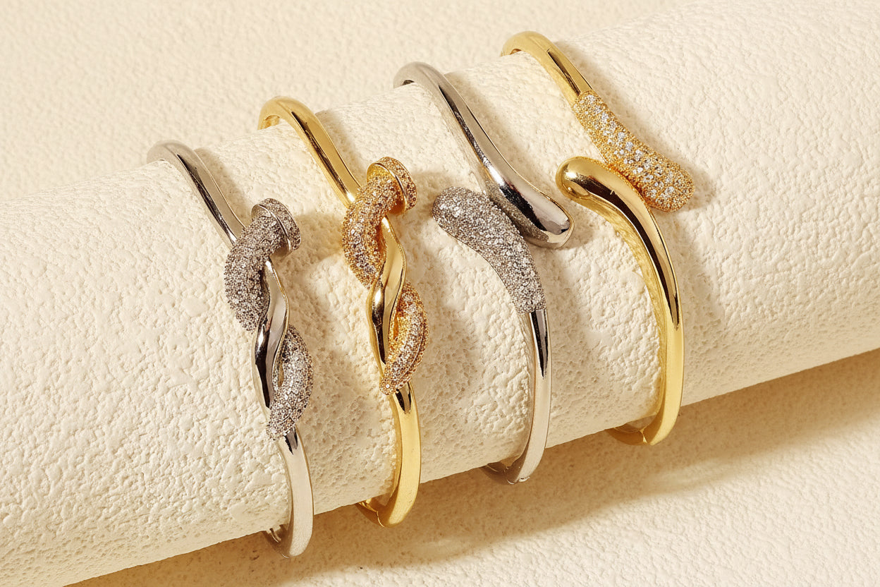 Bracelets Ouverts Scintillants