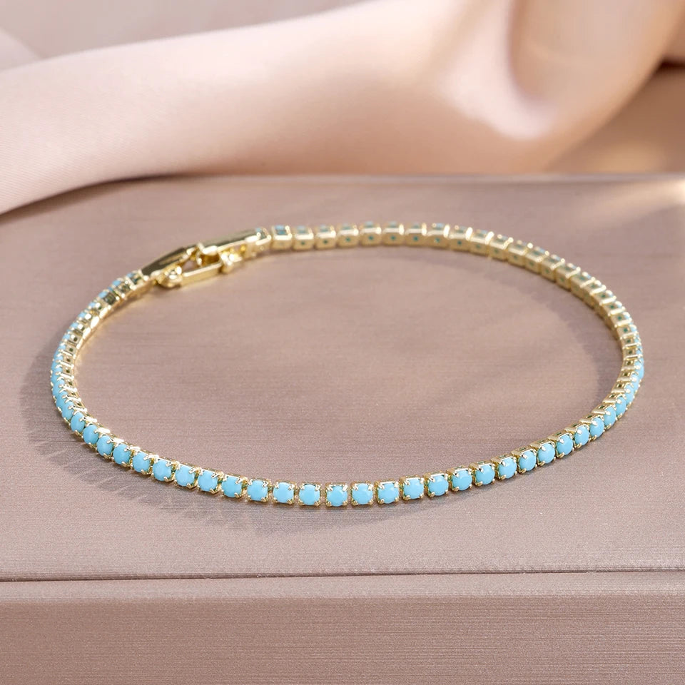 Bracelets Admiration Dorée et Turquoise