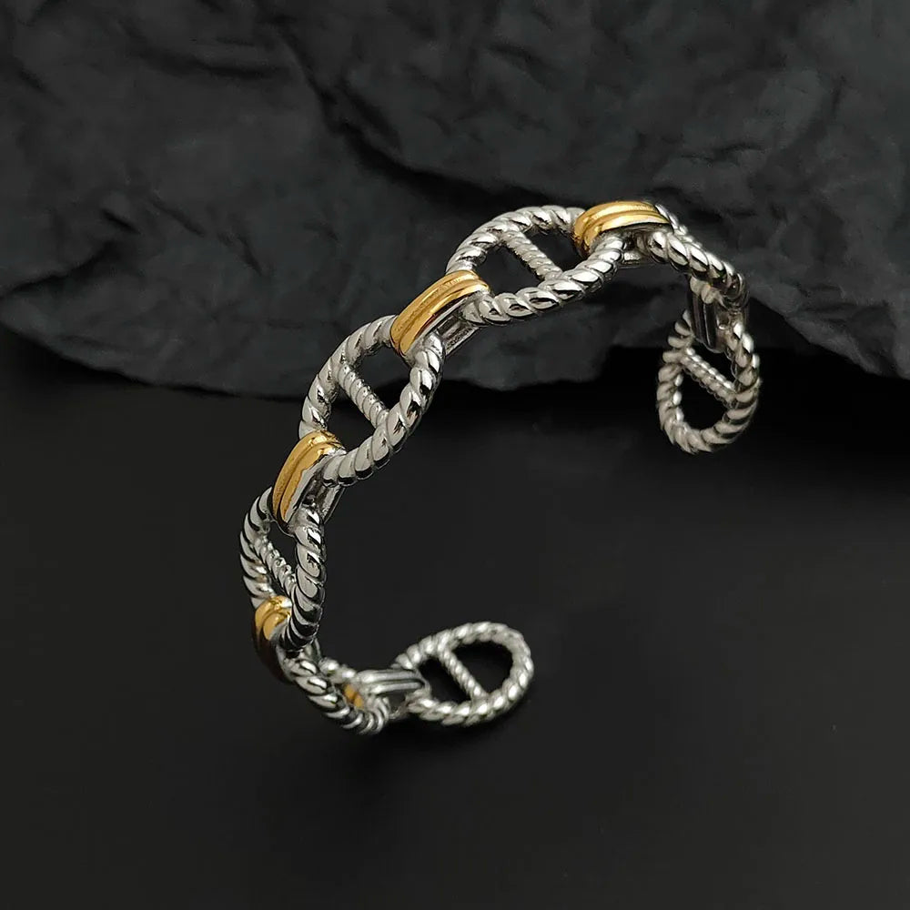 Bracelet Manchette Tressé