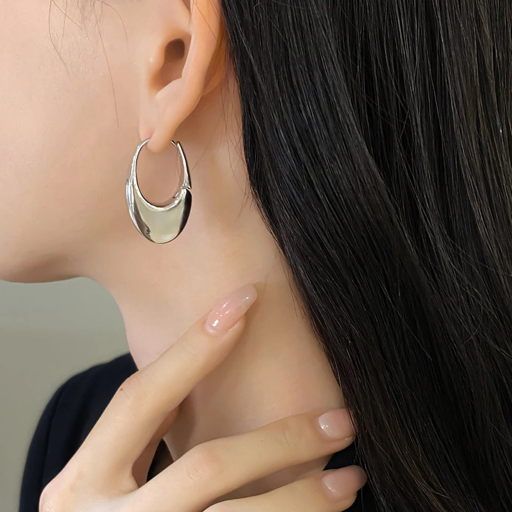 Boucles d’Oreilles Ovales Minimalistes