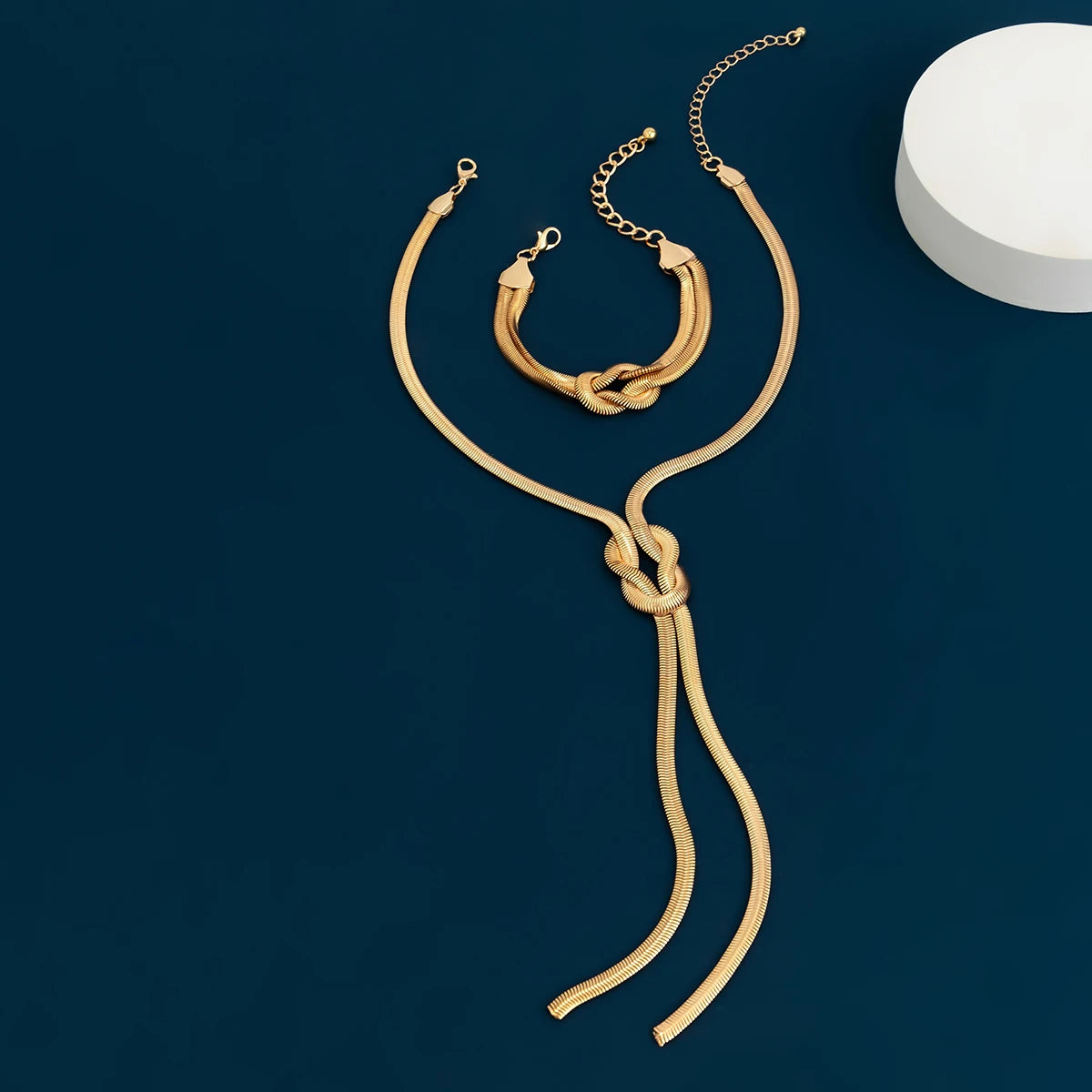 Ensemble Collier et Bracelet Elégance Dorée