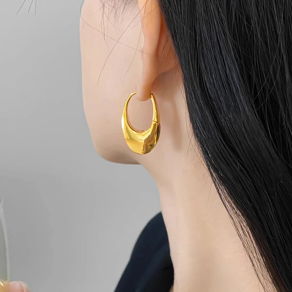 Boucles d’Oreilles Ovales Minimalistes