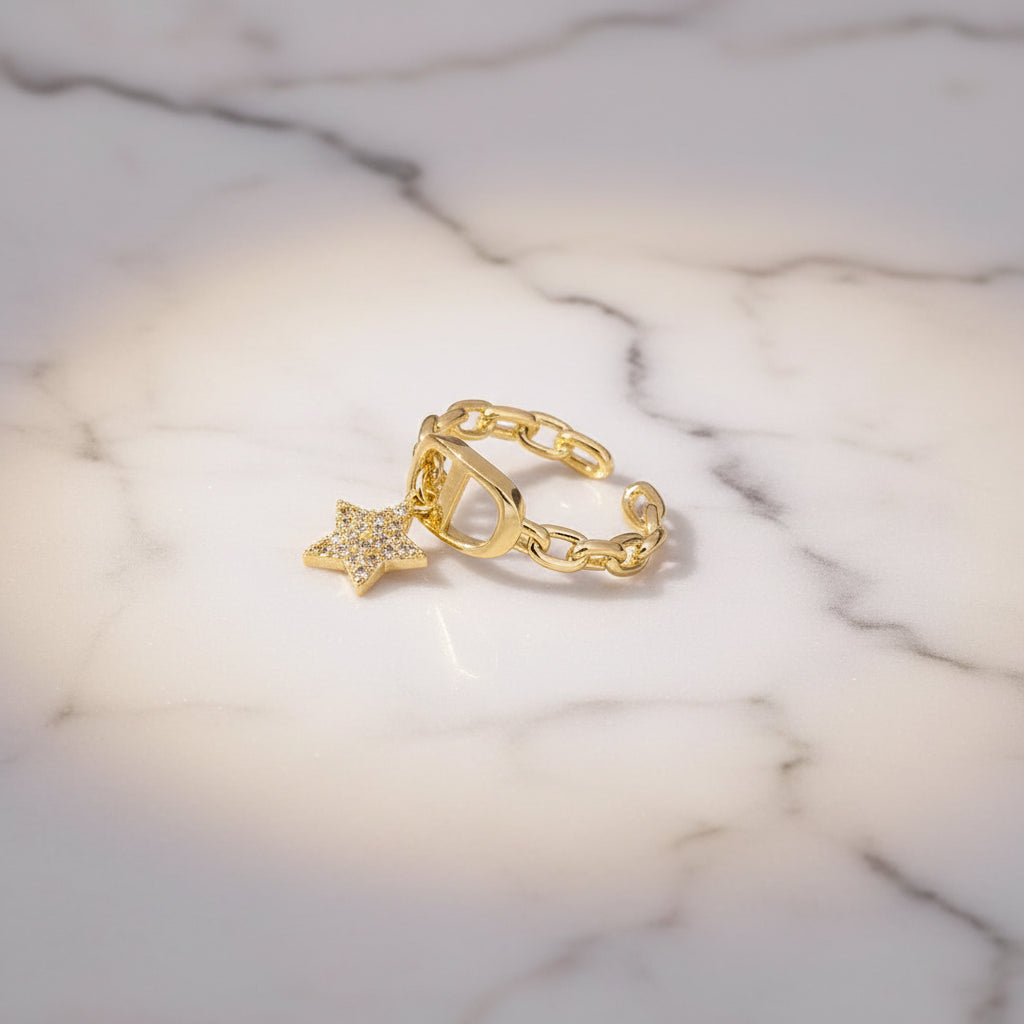 Bague Ajustable avec Pendentif