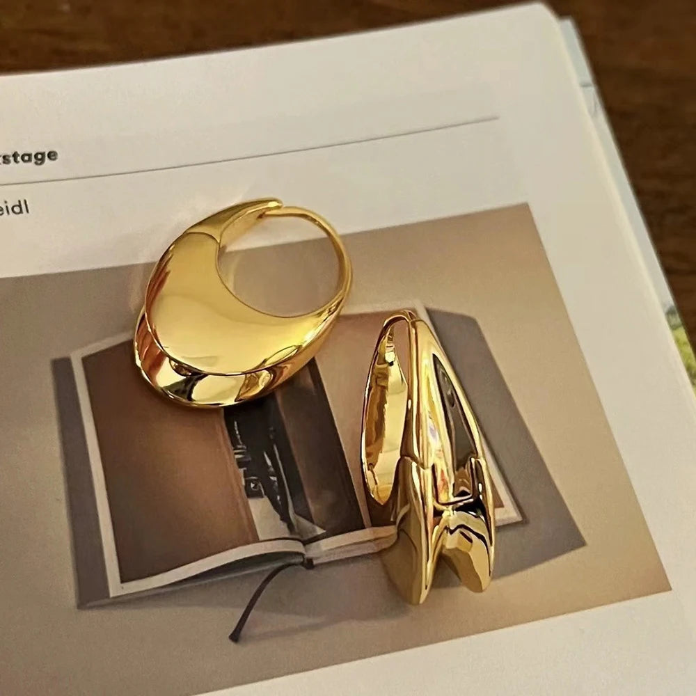 Boucles d’Oreilles Ovales Minimalistes