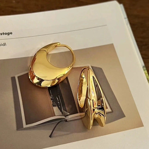Boucles d’Oreilles Ovales Minimalistes