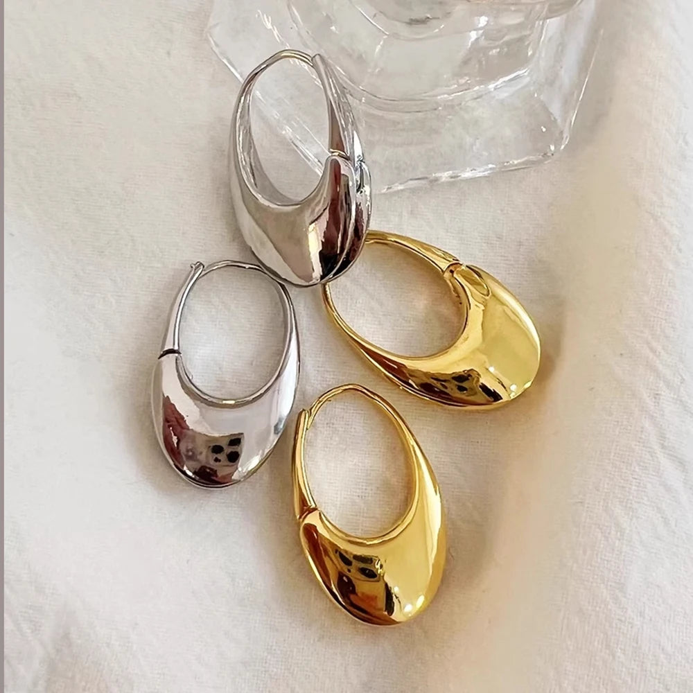 Boucles d’Oreilles Ovales Minimalistes