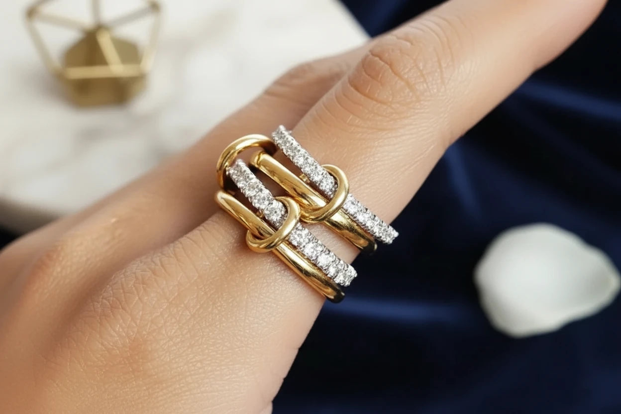 Bague 4 Anneaux Entrelacés Chance