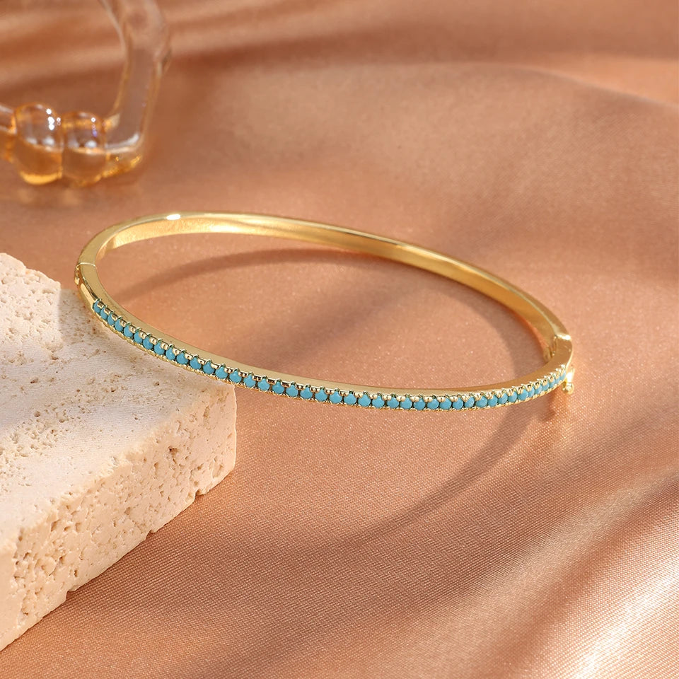 Bracelets Admiration Dorée et Turquoise