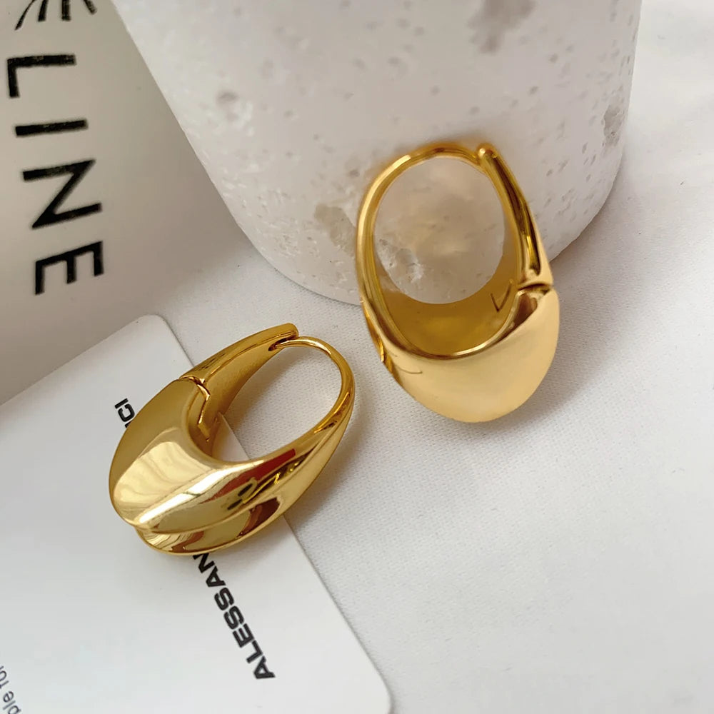 Boucles d’Oreilles Ovales Minimalistes