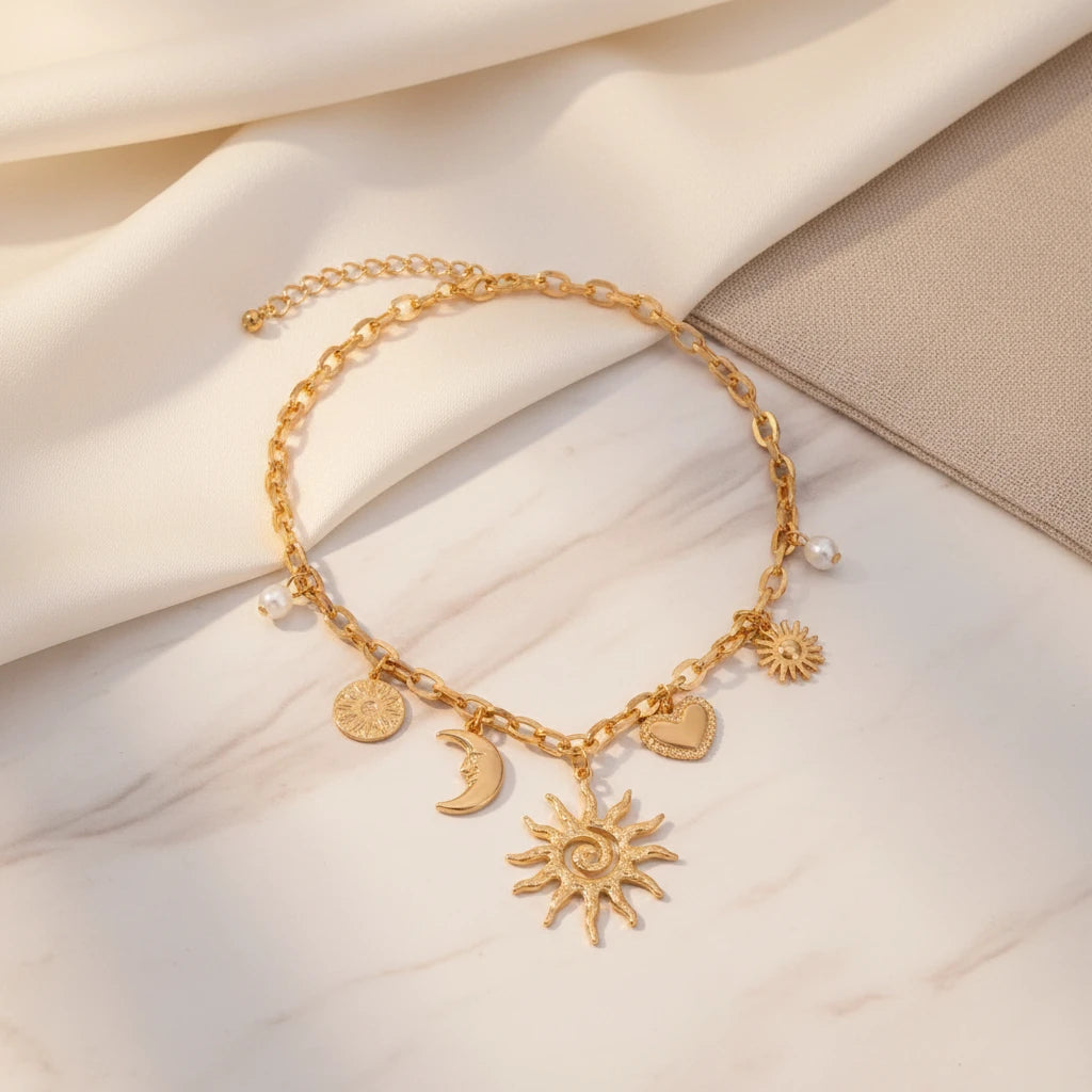 Collier Soleil à Breloques