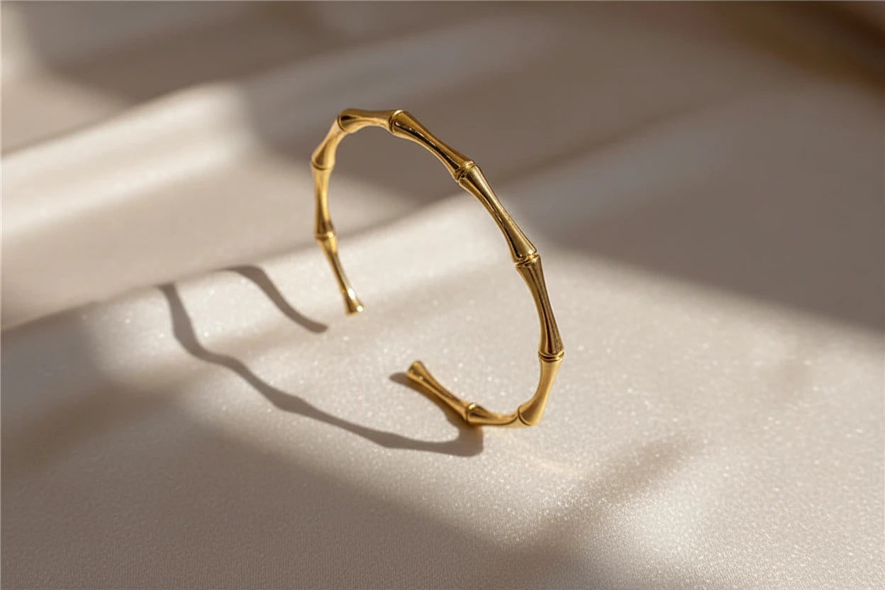 Bracelet Manchette Design Bambou