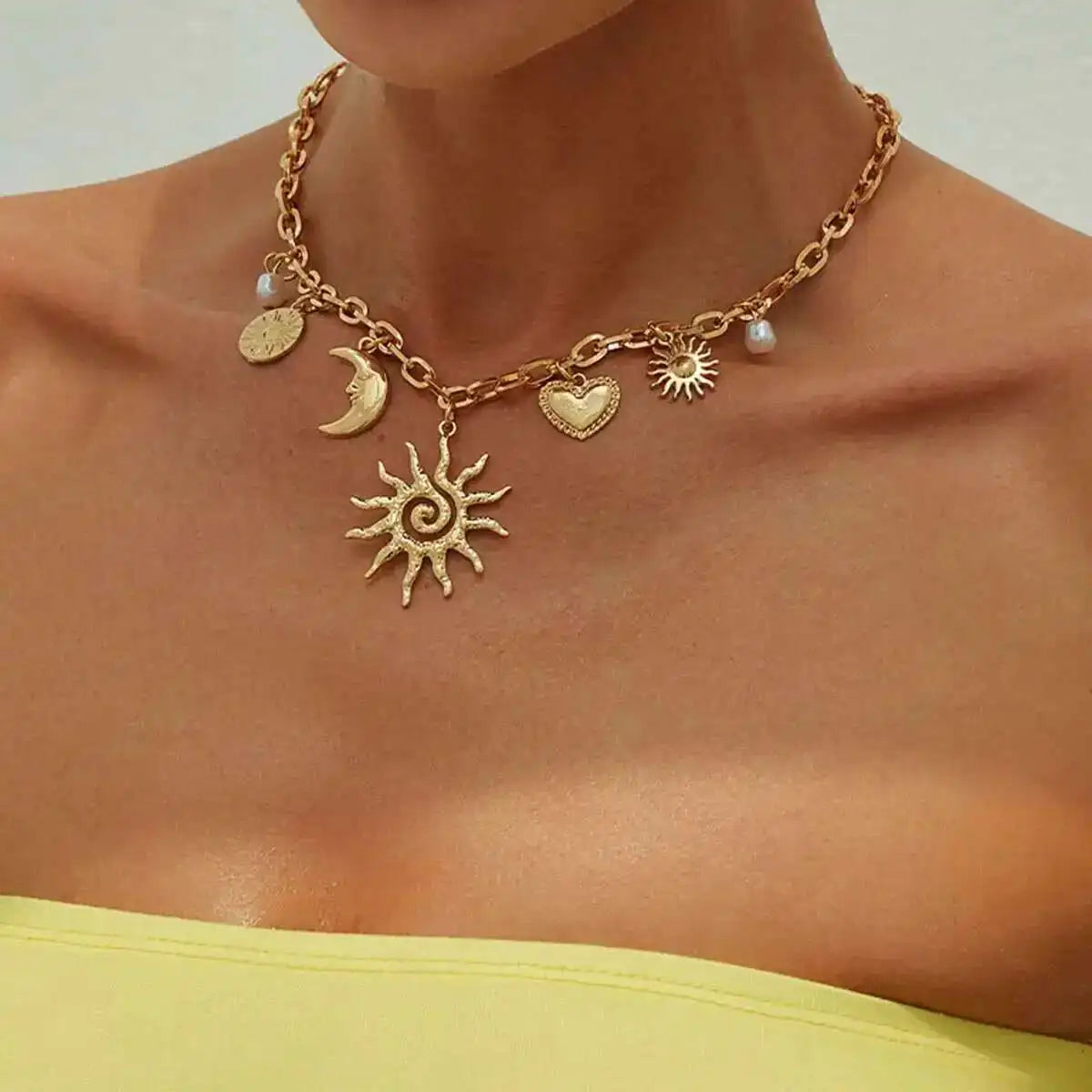 Collier Soleil à Breloques