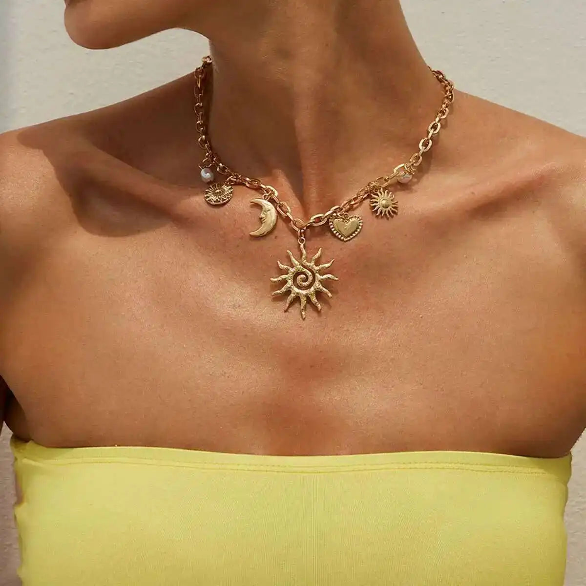 Collier Soleil à Breloques