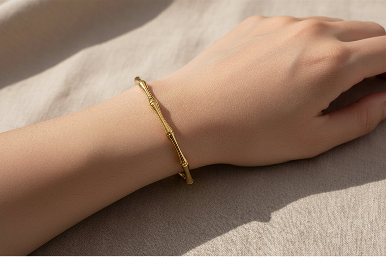 Bracelet Manchette Design Bambou